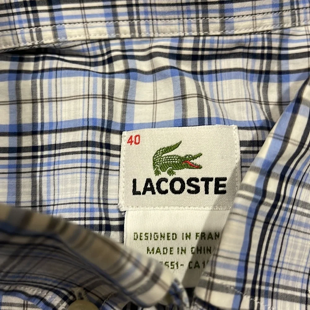 Lacoste Button Down Short Sleeve Shirt - Picture 4 of 5